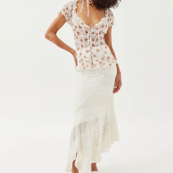 Urban outfitters chiffon floral top - Picture 4 of 8